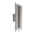 Eglo Wall Light Agolada Outdoor Stainless Steel Grey Up & Down 7.4W 660lm - 830 Warm White